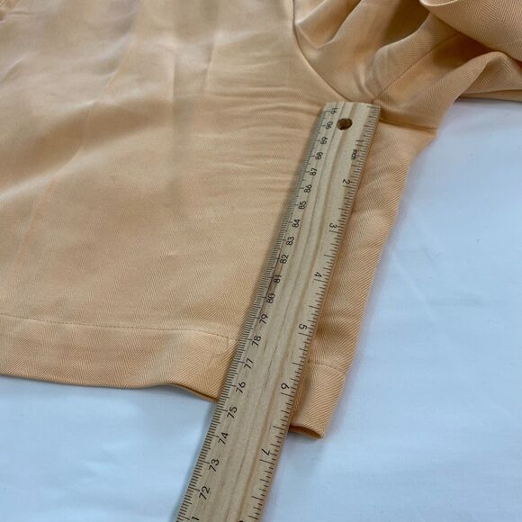 VTG Tommy Bahama Orange Sherbert Pleated 100 % Silk Women’s Shorts Size 10 - Picture 8 of 12
